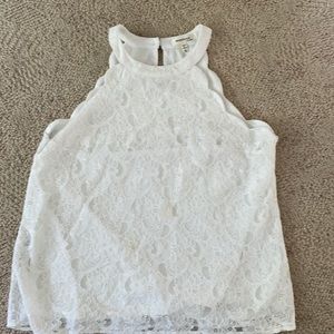 Pretty lace fully lined halter top.  Great top